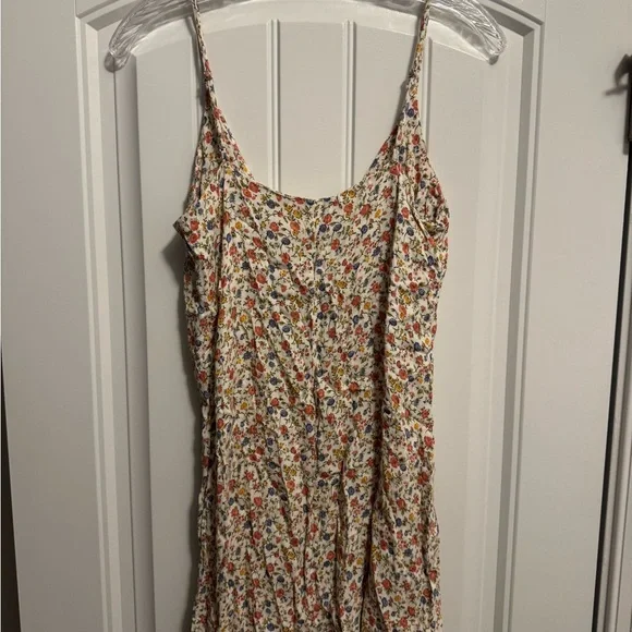 Reformation Cream Floral Mini Dress with Red, Blue & Yellow Flowers - Picture 4 of 4